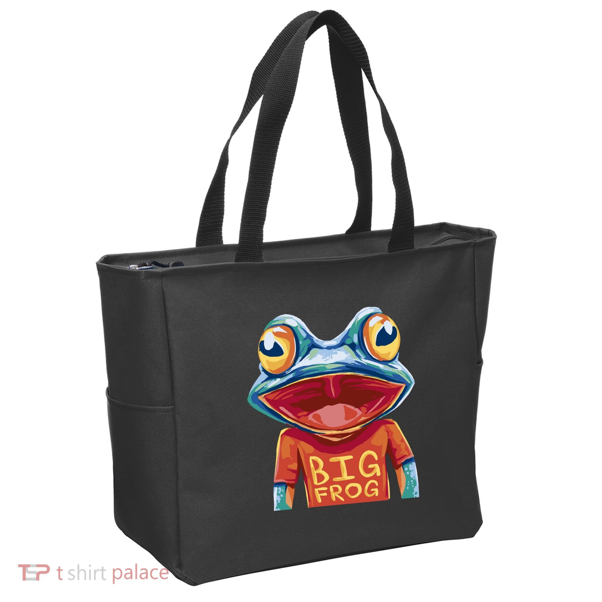Happy Frog With Big Eyes Tote Bag