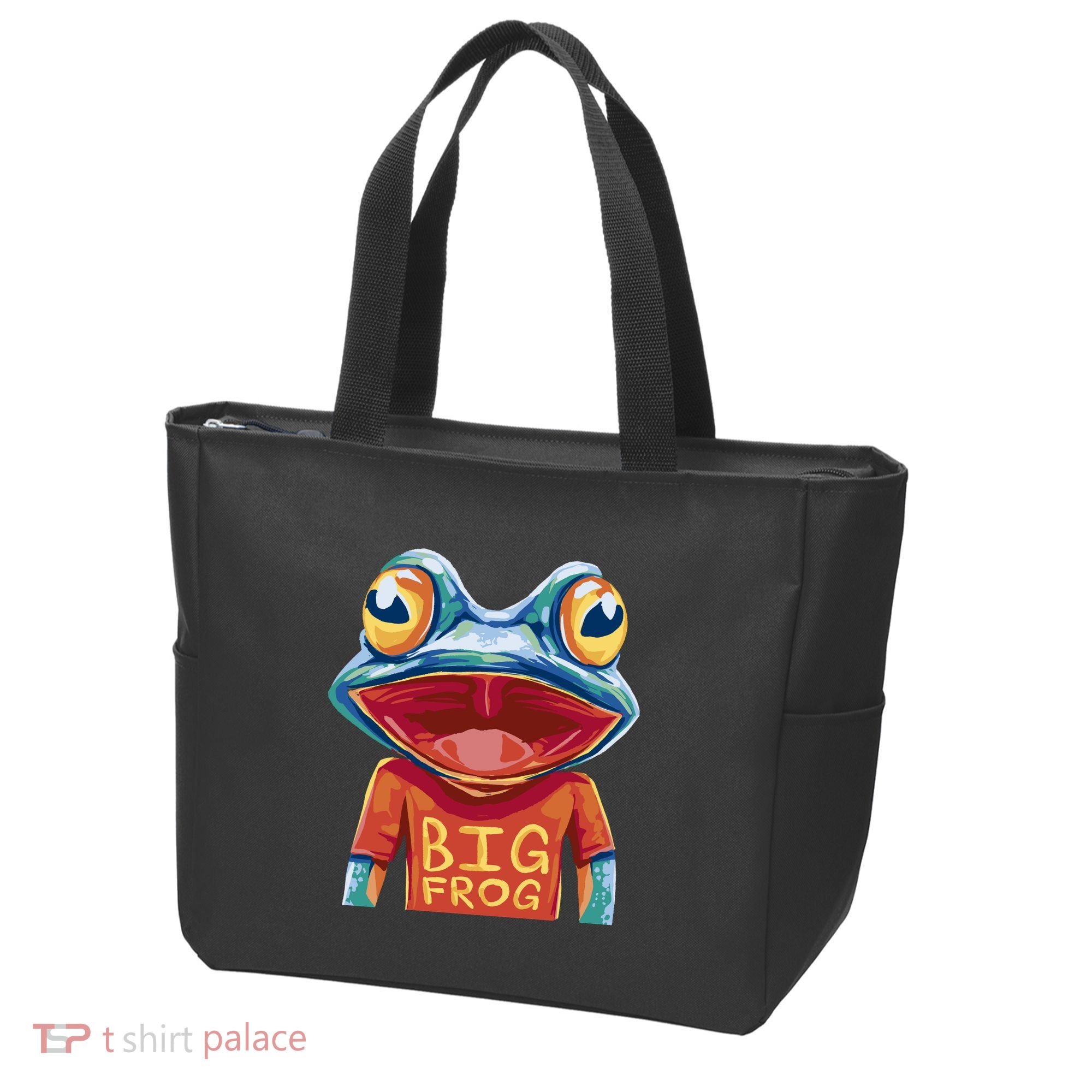 Happy Frog With Big Eyes Tote Bag