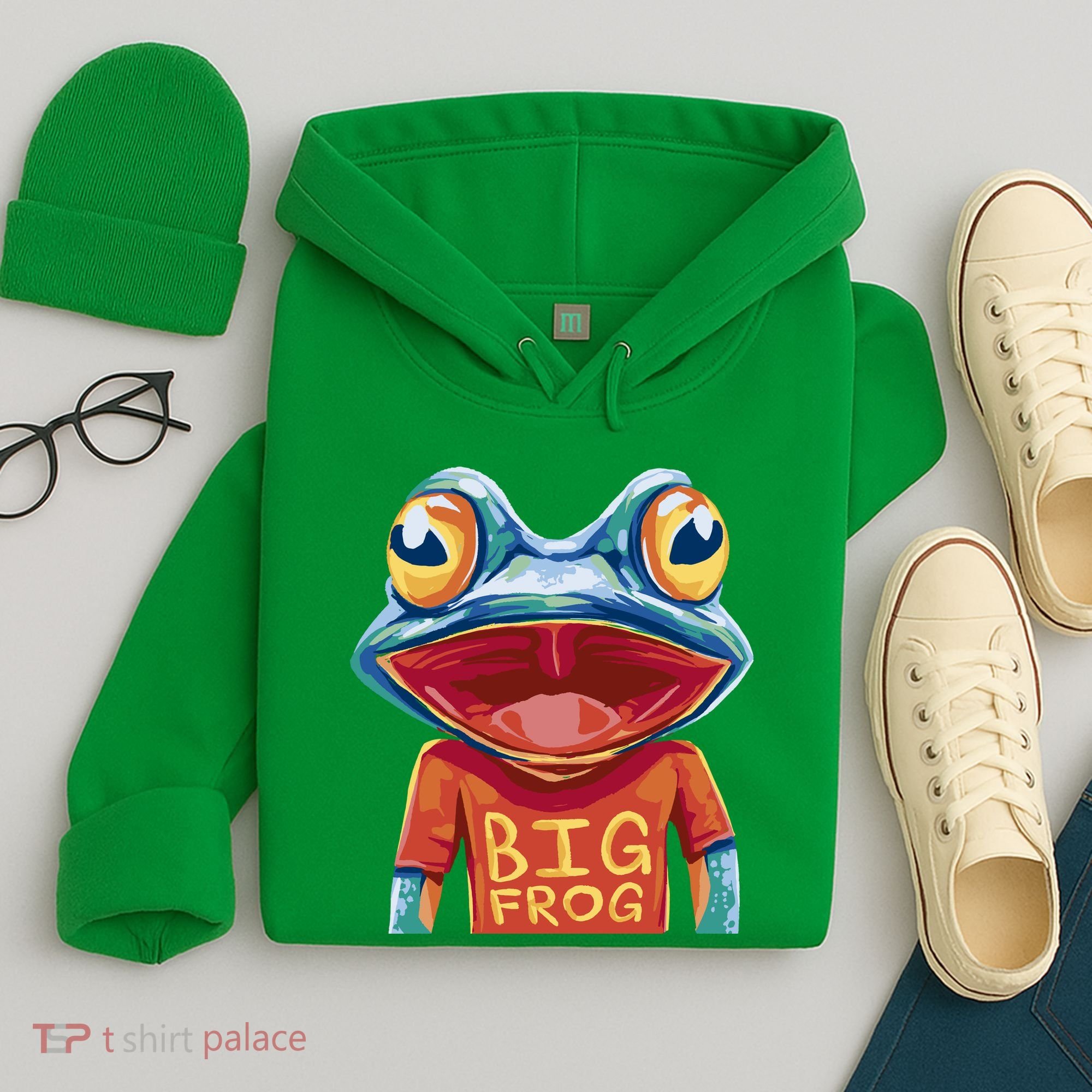 Happy Frog With Big Eyes Hoodie