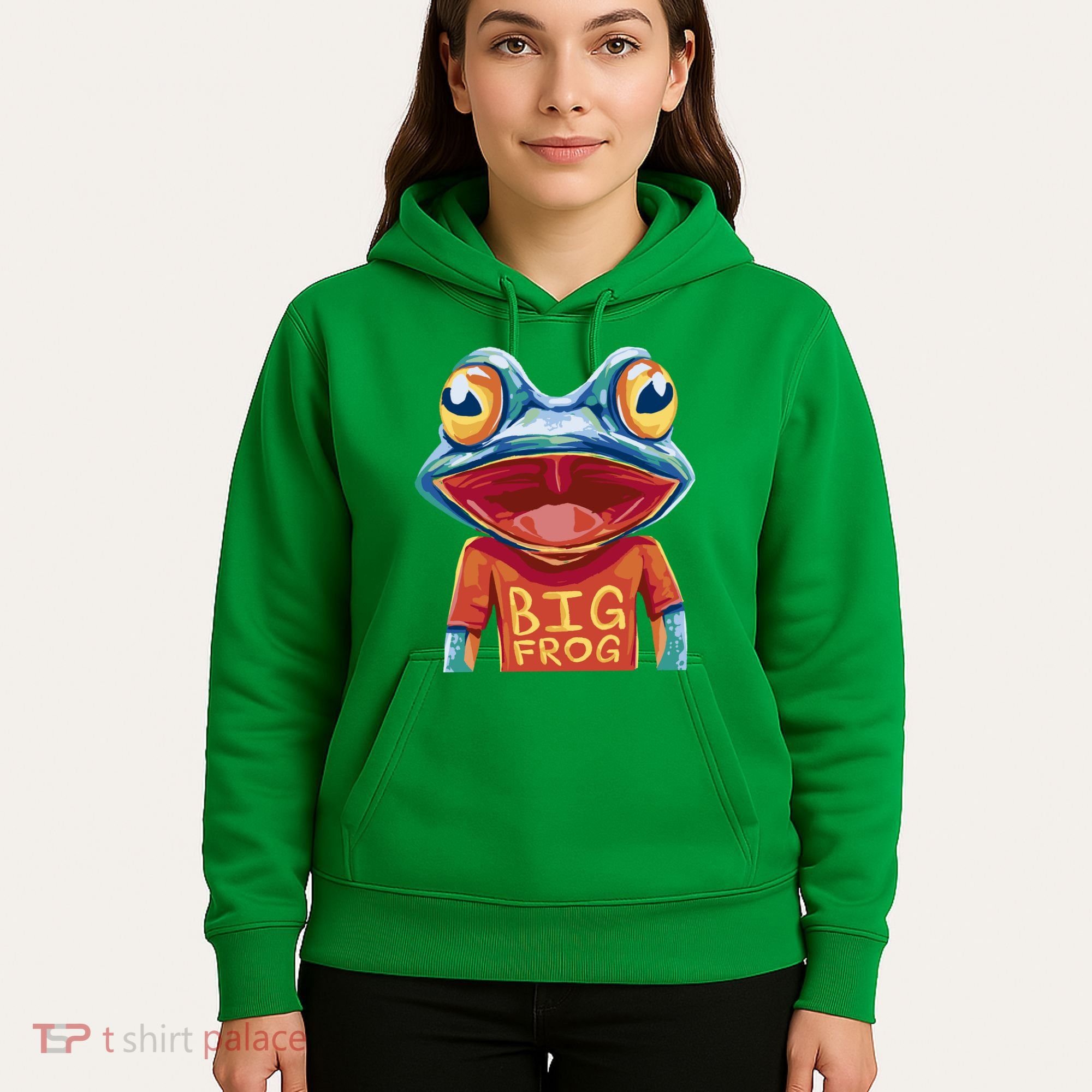 Happy Frog With Big Eyes Hoodie