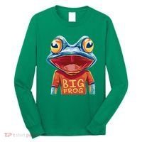 Happy Frog With Big Eyes Long Sleeve Shirt thumb 0