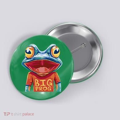 Happy Frog With Big Eyes Button