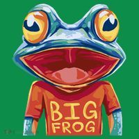 Happy Frog With Big Eyes Baby Bodysuit thumb 2