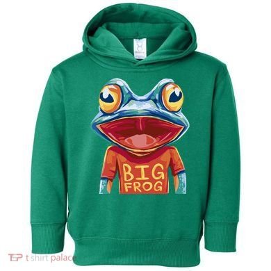 Happy Frog With Big Eyes Toddler Hoodie