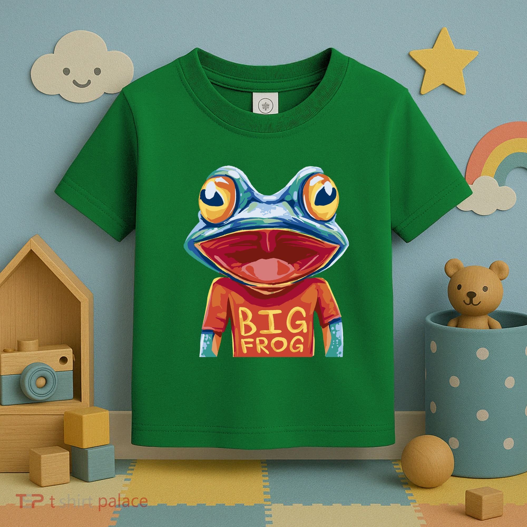 Happy Frog With Big Eyes Toddler T-Shirt