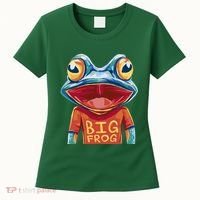 Happy Frog With Big Eyes Women's T-Shirt thumb 0