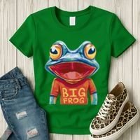 Happy Frog With Big Eyes Women's T-Shirt thumb 3