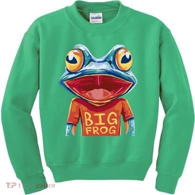 Happy Frog With Big Eyes Kids Sweatshirt