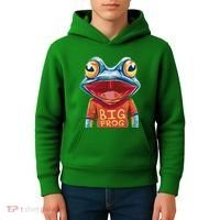 Happy Frog With Big Eyes Kids Hoodie thumb 4