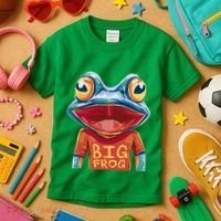 Happy Frog With Big Eyes Kids T-Shirt thumb 3