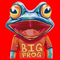 Happy Frog With Big Eyes Santa Hat thumb 1