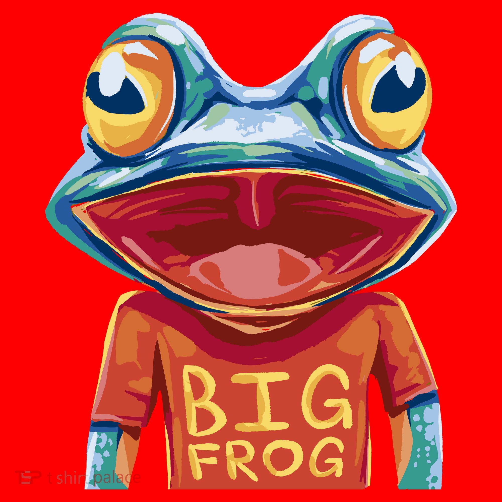 Happy Frog With Big Eyes Santa Hat