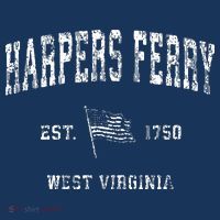 Harpers Ferry West Virginia Wv Vintage Us Flag T-Shirt thumb 7