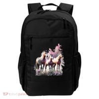 Horses Flowers Wild Mane Boho Western Southern Cow Backpack thumb 0