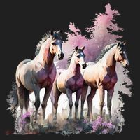 Horses Flowers Wild Mane Boho Western Southern Cow Beanie thumb 2
