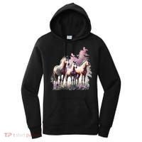 Horses Flowers Wild Mane Boho Western Southern Cow Women's Hoodie thumb 0