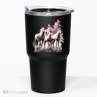 Horses Flowers Wild Mane Boho Western Southern Cow Tumbler thumb 0