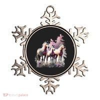Horses Flowers Wild Mane Boho Western Southern Cow Ornament thumb 0