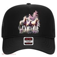 Horses Flowers Wild Mane Boho Western Southern Cow Hat thumb 0