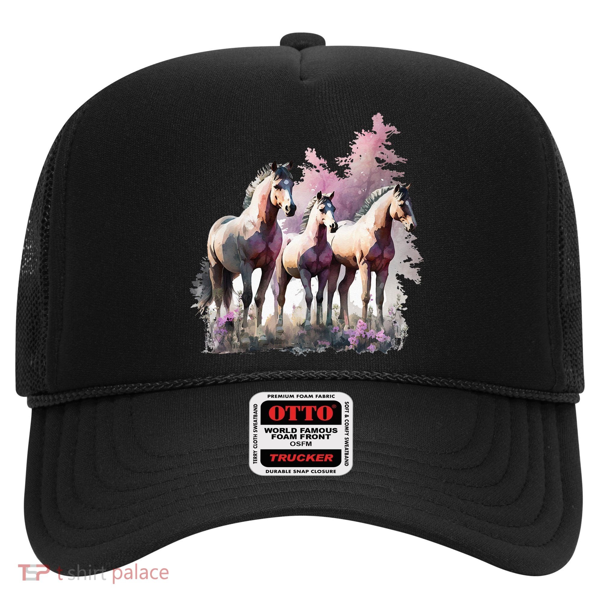 Horses Flowers Wild Mane Boho Western Southern Cow Hat