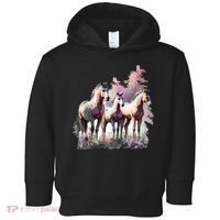 Horses Flowers Wild Mane Boho Western Southern Cow Toddler Hoodie thumb 0