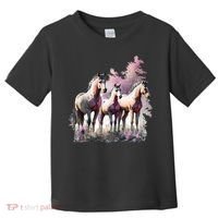 Horses Flowers Wild Mane Boho Western Southern Cow Toddler T-Shirt thumb 0