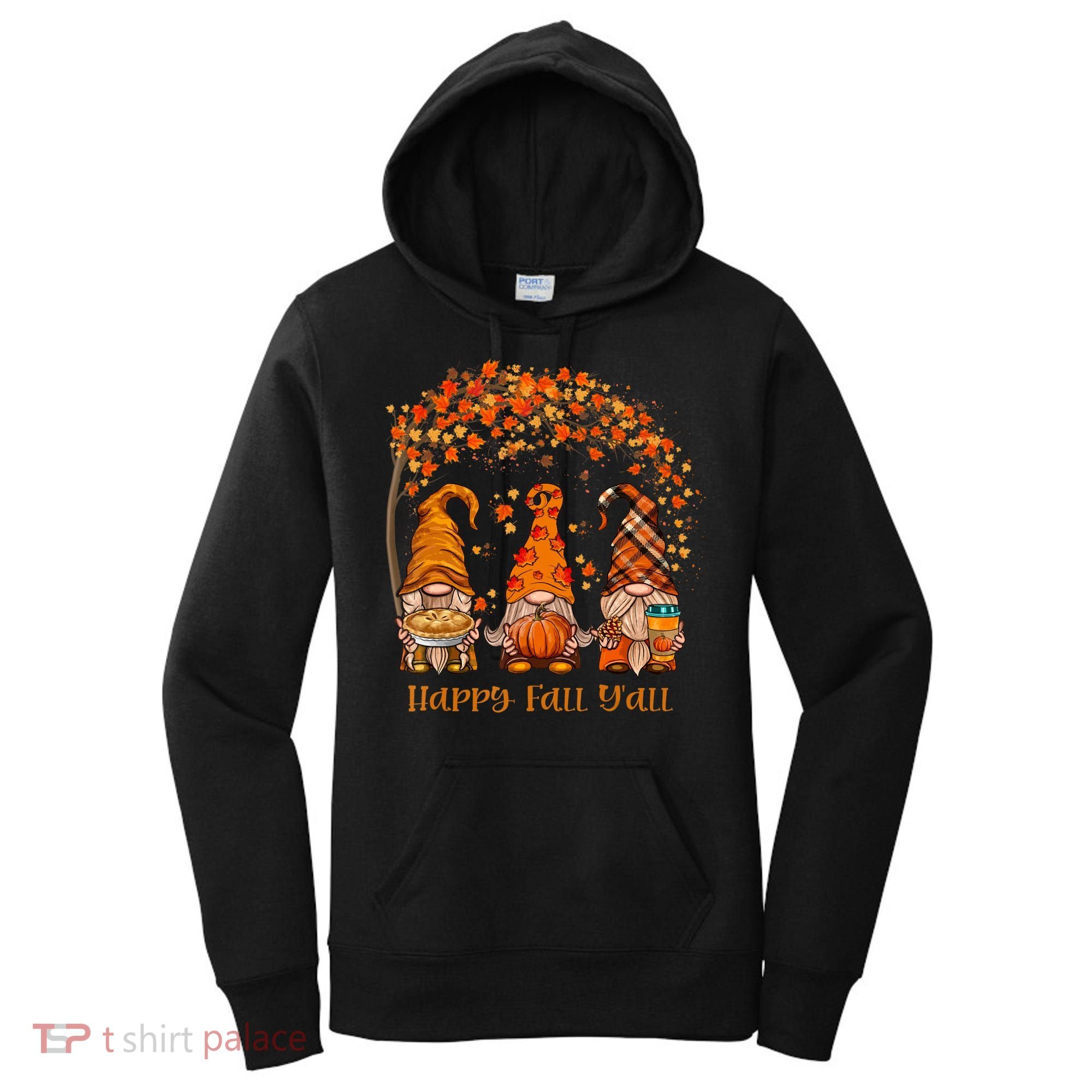 Happy Fall Y'all Gnome Autumn Gnomes Pumpkin Spice Season Women's Hoodie