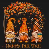 Happy Fall Y'all Gnome Autumn Gnomes Pumpkin Spice Season Women's Hoodie thumb 2