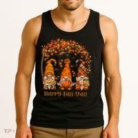 Happy Fall Y'all Gnome Autumn Gnomes Pumpkin Spice Season Tank Top thumb 3