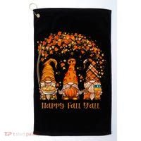 Happy Fall Y'all Gnome Autumn Gnomes Pumpkin Spice Season Golf Towel thumb 0