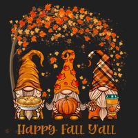 Happy Fall Y'all Gnome Autumn Gnomes Pumpkin Spice Season Golf Towel thumb 3
