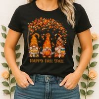 Happy Fall Y'all Gnome Autumn Gnomes Pumpkin Spice Season Women's T-Shirt thumb 2