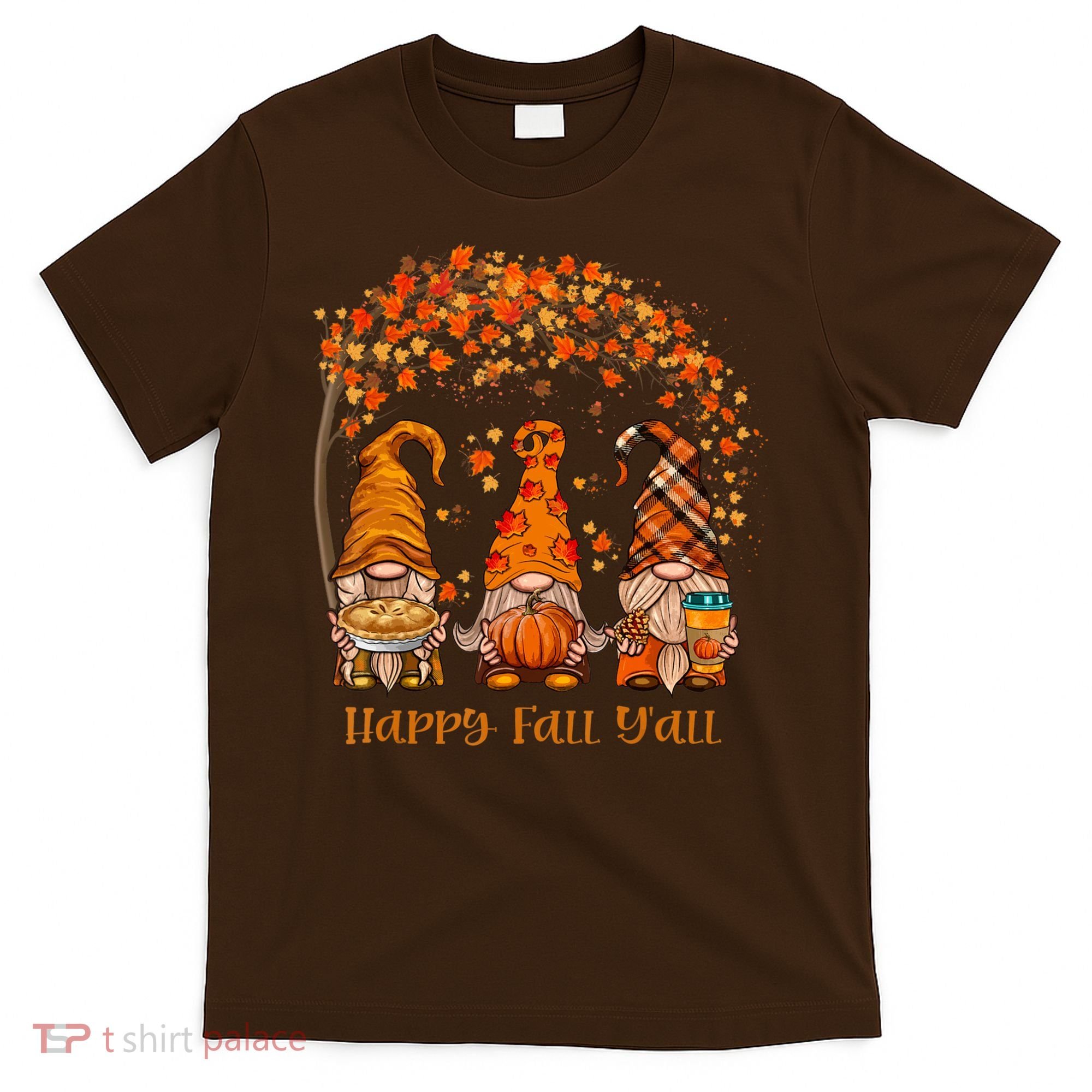 Happy Fall Y'all Gnome Autumn Gnomes Pumpkin Spice Season T-Shirt