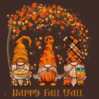 Happy Fall Y'all Gnome Autumn Gnomes Pumpkin Spice Season T-Shirt thumb 7