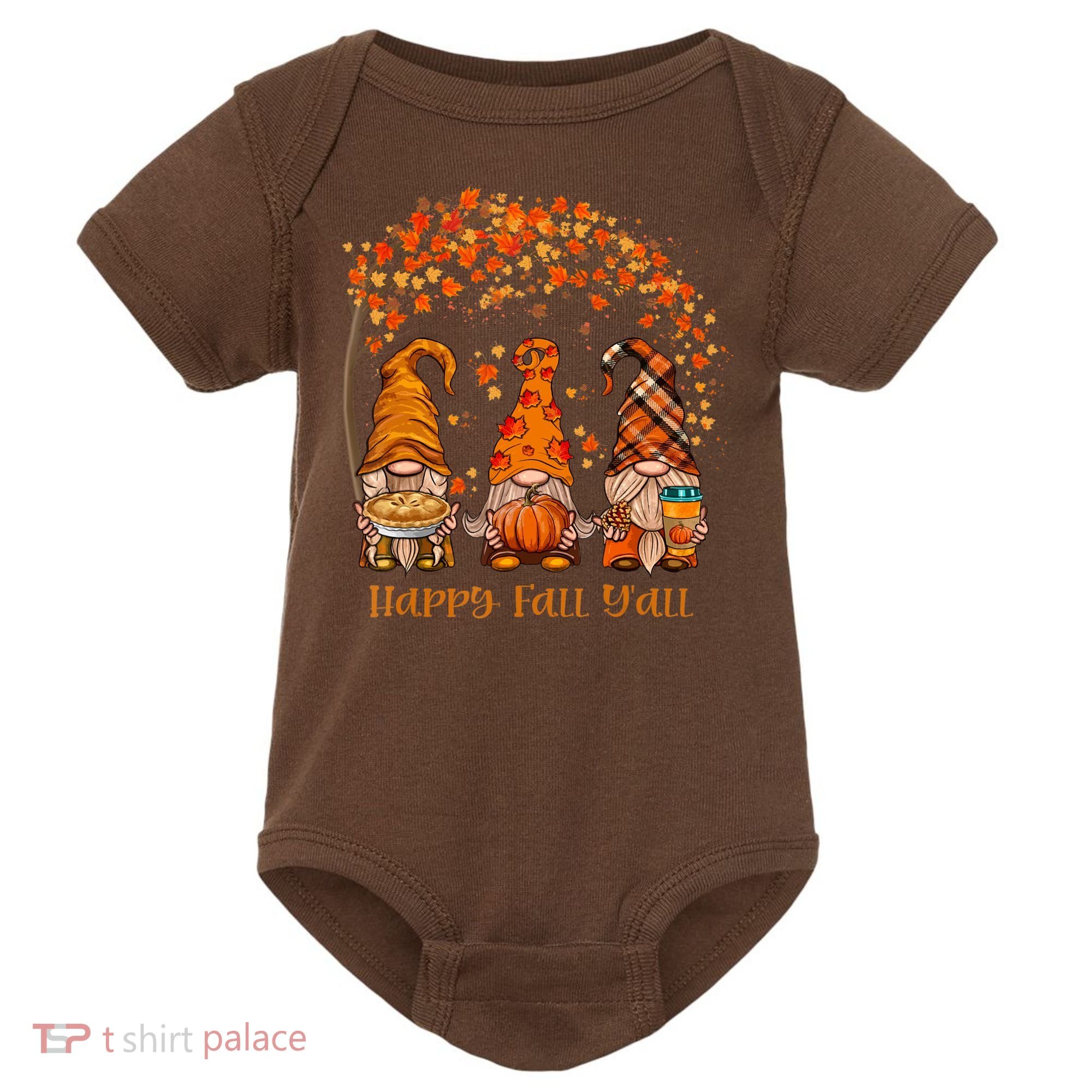 Happy Fall Y'all Gnome Autumn Gnomes Pumpkin Spice Season Baby Bodysuit