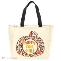 Happy Fall Yall Festive Pumpkin Tote Bag thumb 0