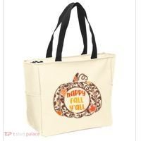 Happy Fall Yall Festive Pumpkin Tote Bag thumb 2