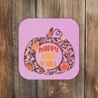 Happy Fall Yall Festive Pumpkin Coaster thumb 0
