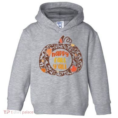 Happy Fall Yall Festive Pumpkin Toddler Hoodie