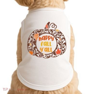 Happy Fall Yall Festive Pumpkin Doggie Tank