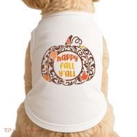 Happy Fall Yall Festive Pumpkin Doggie Tank thumb 0