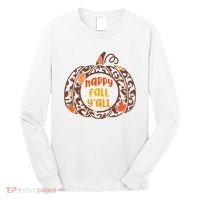 Happy Fall Yall Festive Pumpkin Long Sleeve Shirt thumb 0