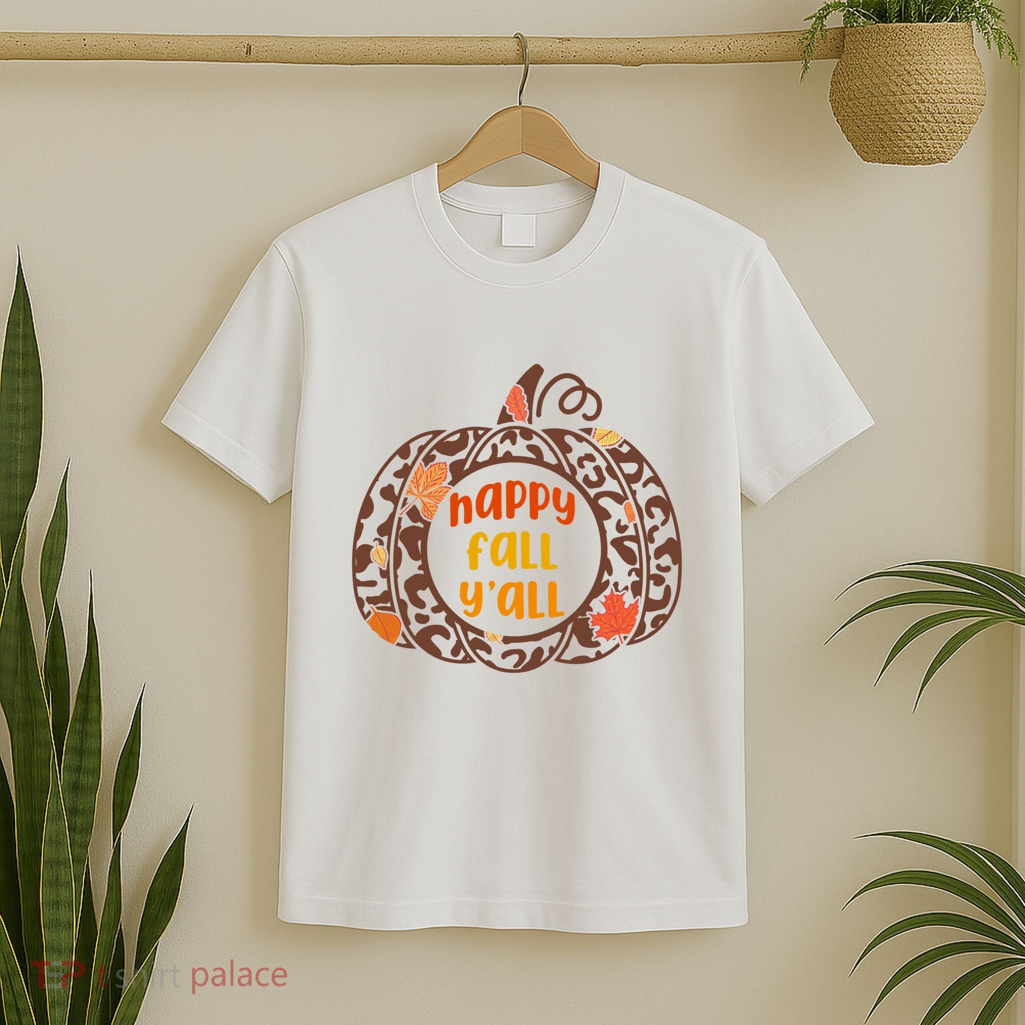 Happy Fall Yall Festive Pumpkin T-Shirt