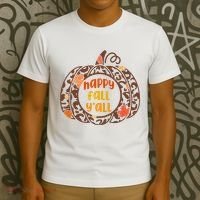 Happy Fall Yall Festive Pumpkin T-Shirt thumb 3