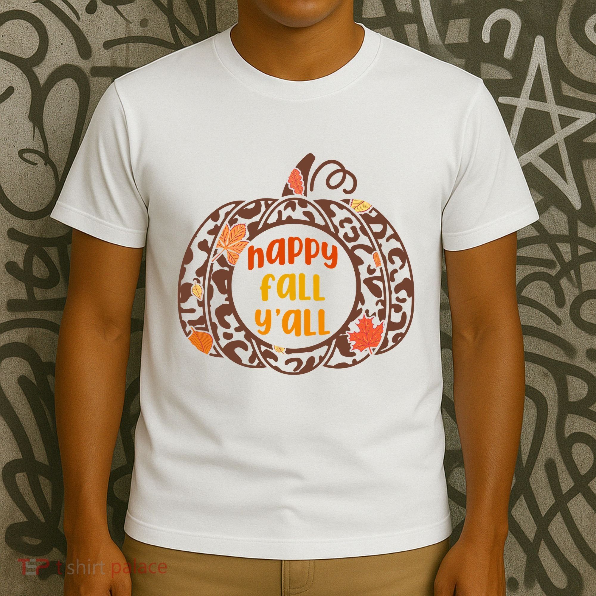 Happy Fall Yall Festive Pumpkin T-Shirt