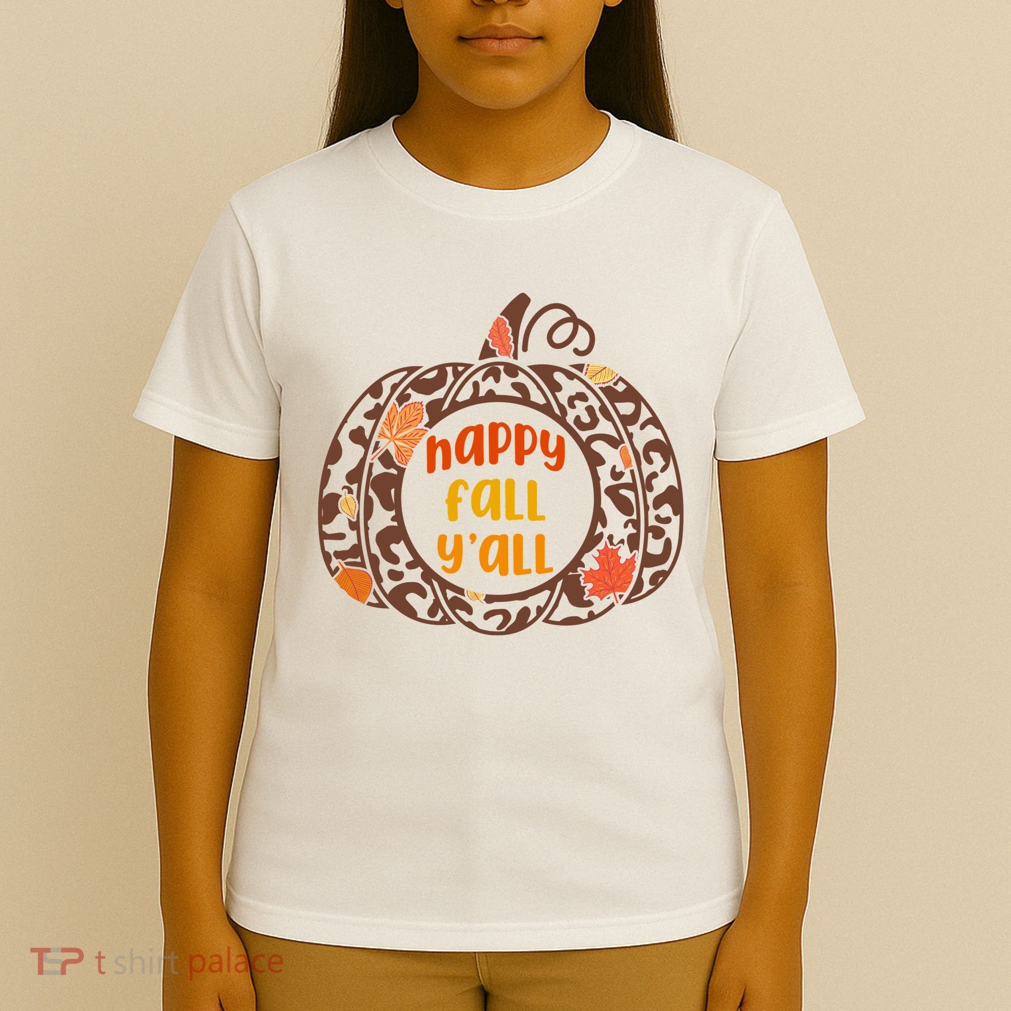 Happy Fall Yall Festive Pumpkin T-Shirt