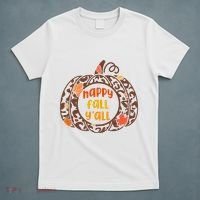 Happy Fall Yall Festive Pumpkin T-Shirt thumb 5