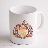 Happy Fall Yall Festive Pumpkin Coffee Mug thumb 1