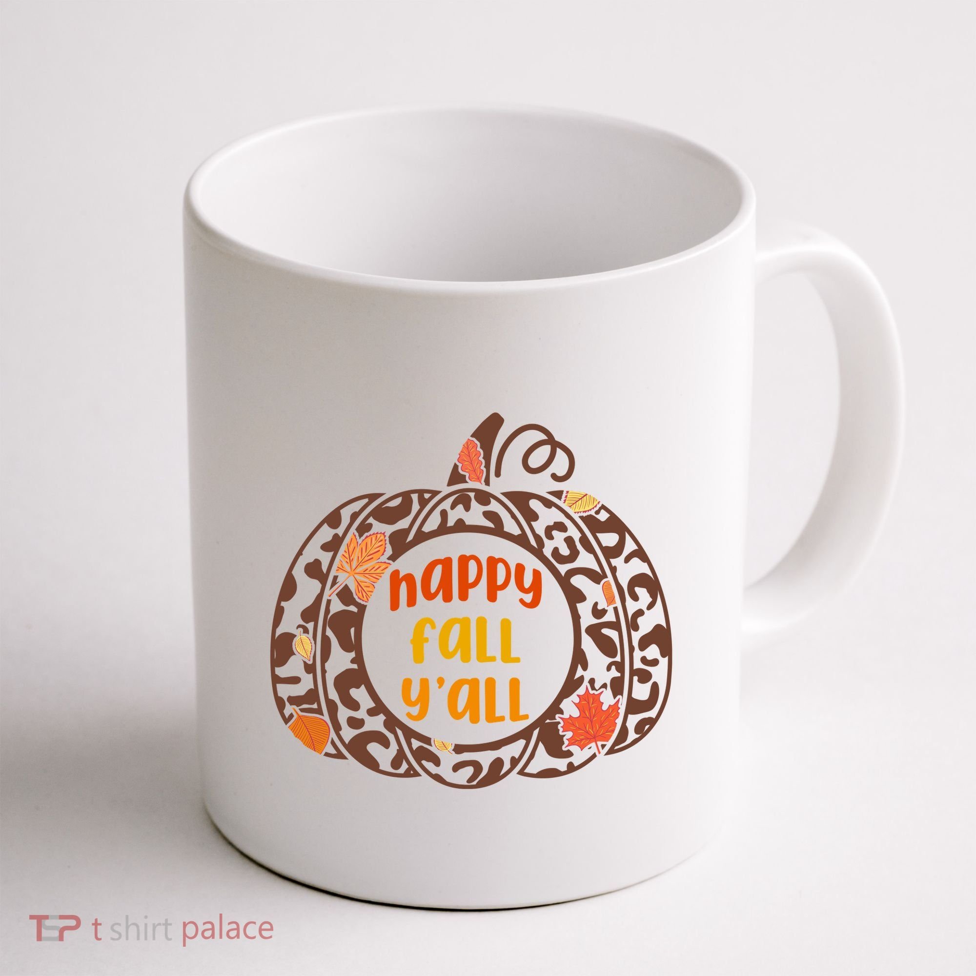 Happy Fall Yall Festive Pumpkin Coffee Mug