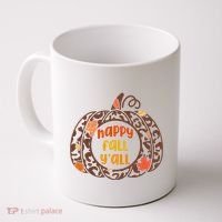 Happy Fall Yall Festive Pumpkin Coffee Mug thumb 0